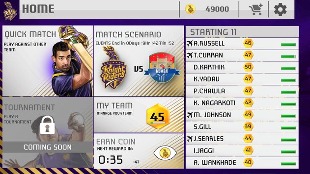KKR Cricket 2018 IPL